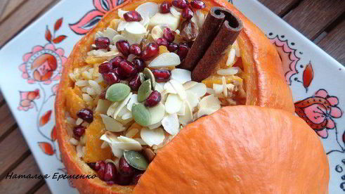 каша в тыковке веселый хэллоуин