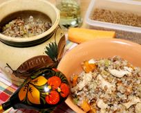 Каши с курицей