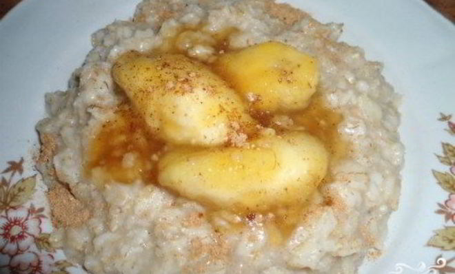 Овсяная каша с бананом