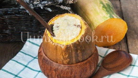 Рецепт Пшенной каши в тыкве