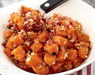 Тыквенная каша с беконом