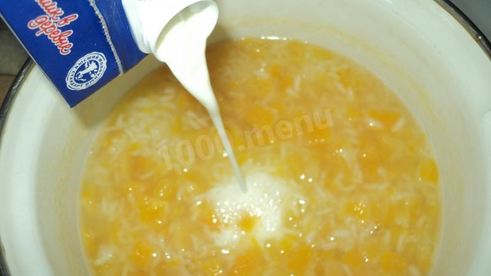 тыквенная каша с рисом на молоке