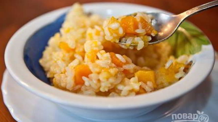 Рецепт тыквенной каши с рисом