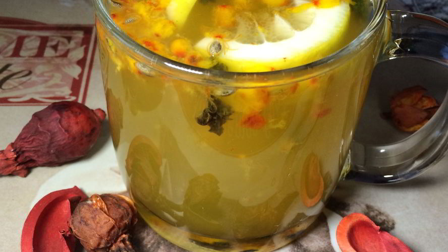 Рецепт чая с облепихой и имбирем