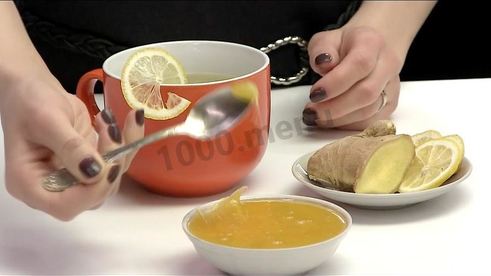имбирный чай с медом и лимоном
