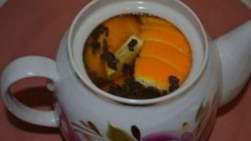 зеленый чай с апельсином