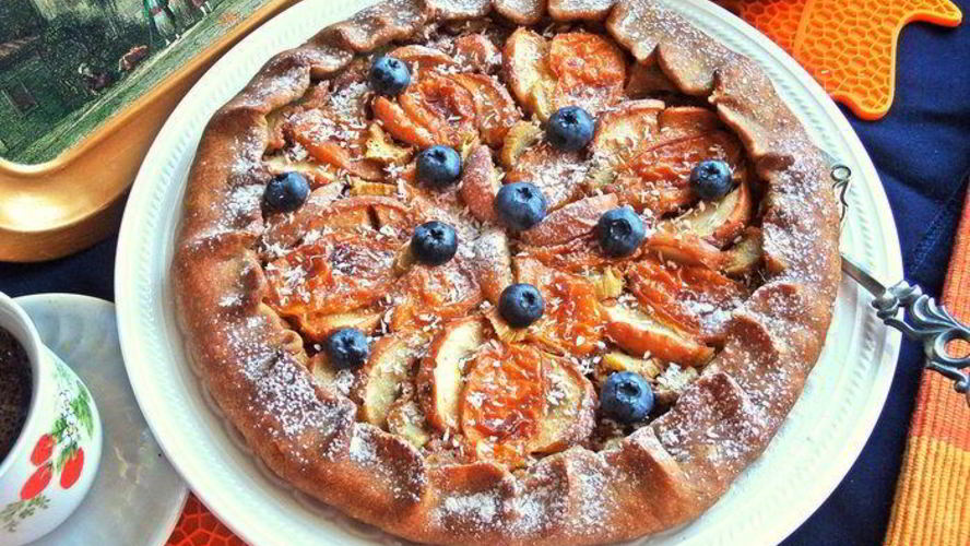 Рецепт галеты по-летнему на кофейном тесте