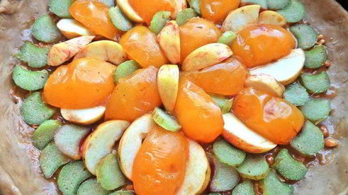 галета по-летнему на кофейном тесте