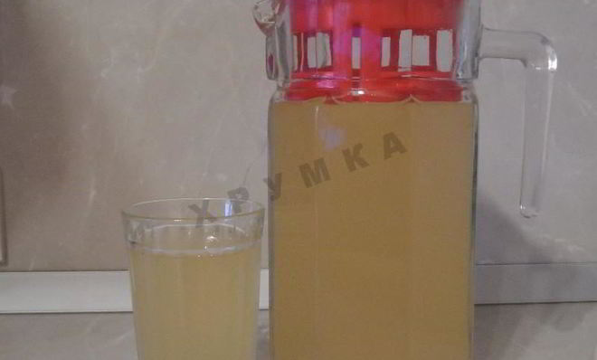 Имбирный лимонад с яблоками и лимонами