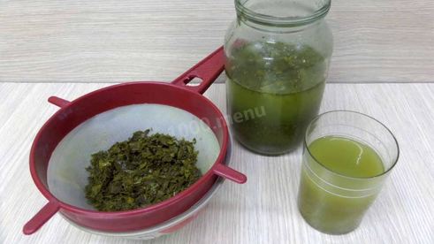 прохладительный напиток из виноградных листьев