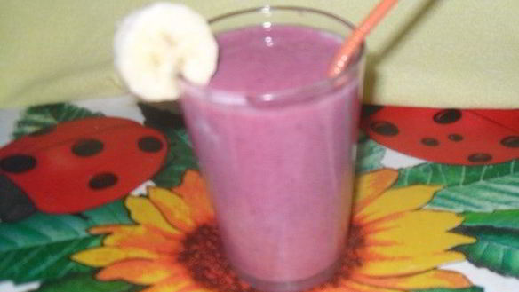 Рецепт Бананова-малинового смузи