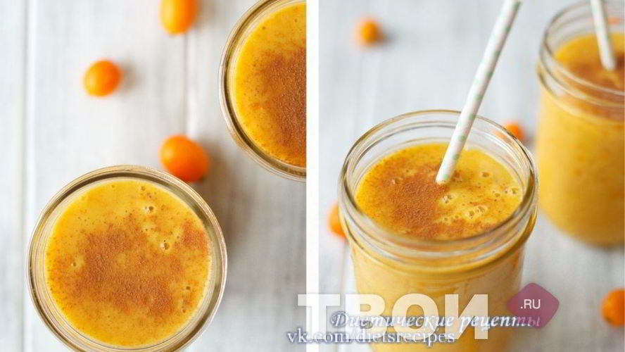 Рецепт тыквенного смузи с яблоком и бананом