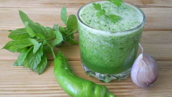 Рецепт Зеленого коктейля для сыроедов