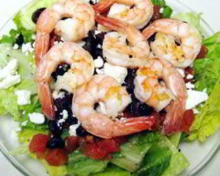 Греческий салат с креветками