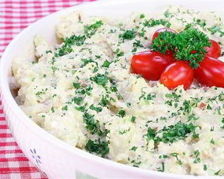 Картофельный салат с индийскими специями