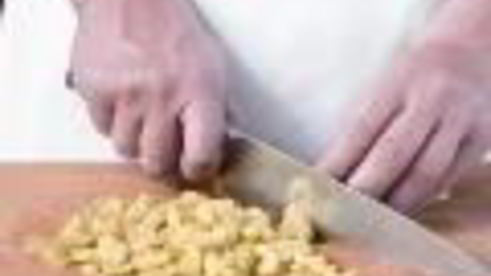 картофельный салат с креветками