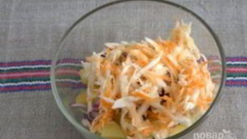 картофельный салат с квашеной капустой