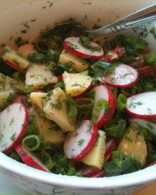 Картофельный салат с редисом