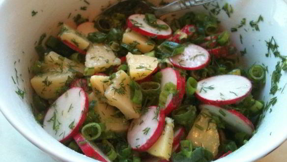 Рецепт Картофельного салата с редисом