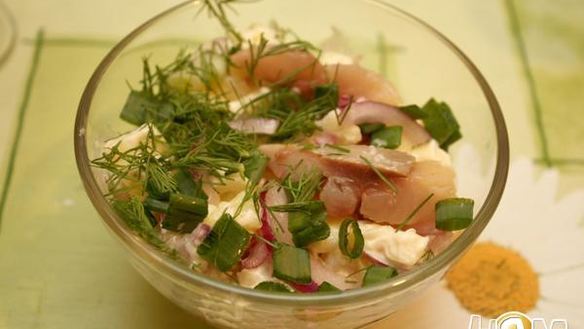 Рецепт Картофельного салата с селедкой