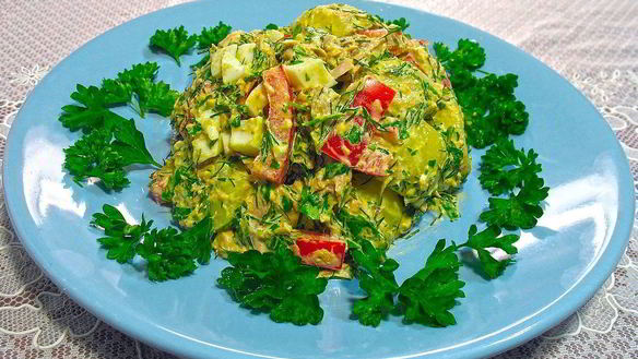 Рецепт Картофельного салата с тунцом