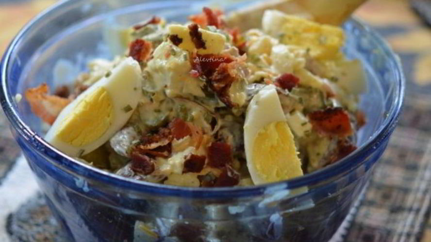 Рецепт печеного картофельного салата