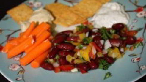 легкий салат с фасолью