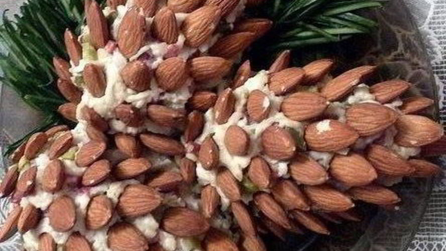 Рецепт новогоднего салата шишка