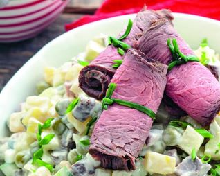 Оливье с ростбифом