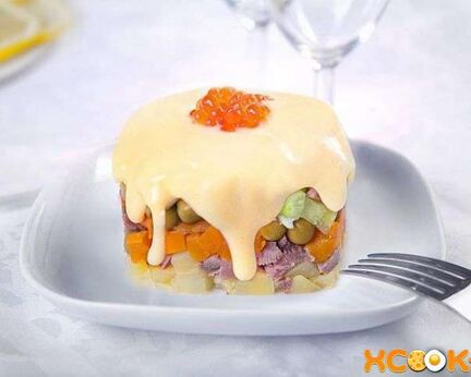 Оливье с языком