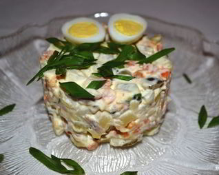 Салат Оливье по-домашнему