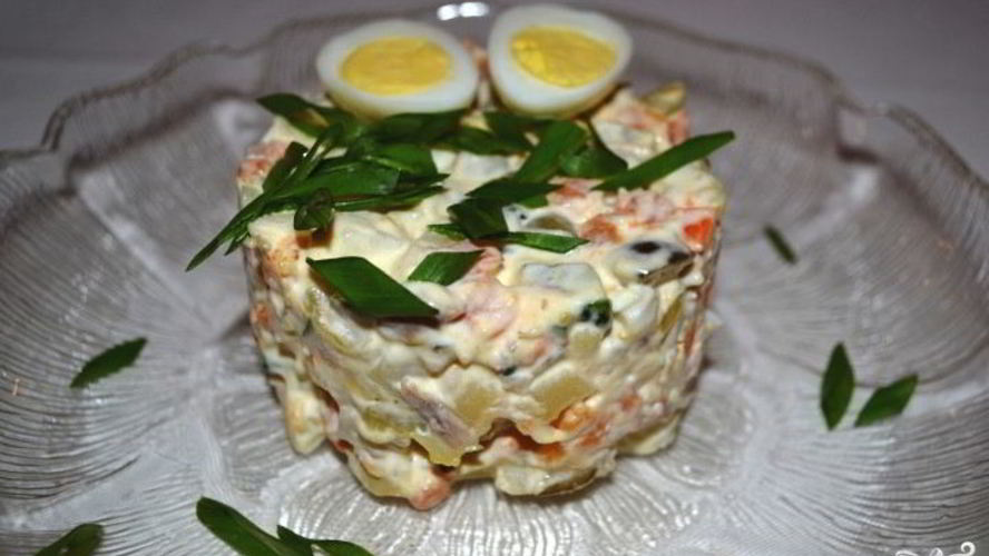 Рецепт салата оливье по-домашнему