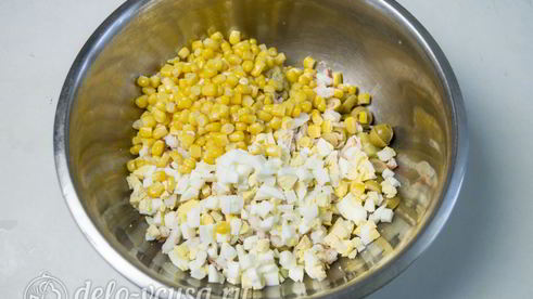 салат оливье с креветками