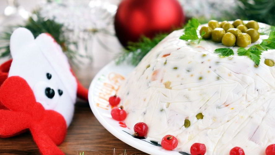 Рецепт салата-желе оливье