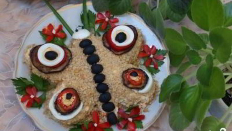 Рецепт салата бабочка