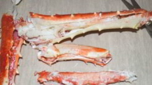 салат из натурального крабового мяса