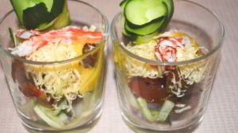 салат из натурального крабового мяса