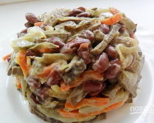 Салат из печенки