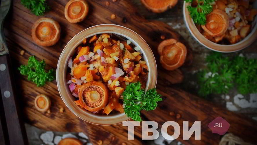 Рецепт салата из рыжиков