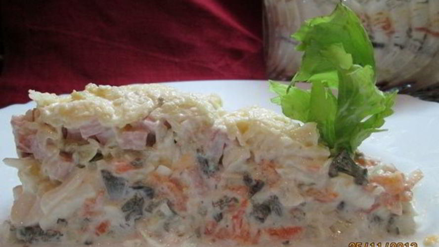 Рецепт салата мельник