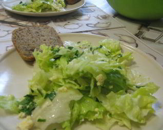 Французский зеленый салат Мимоза