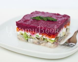 Диетическая Селедка под шубой без майонеза и картошки