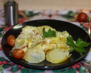 Картошка под шубой в духовке