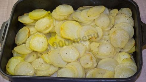 картошка под шубой в духовке