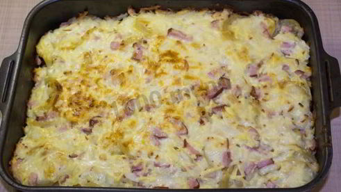 картошка под шубой в духовке