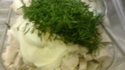 куриная грудка в гнезде под шубой