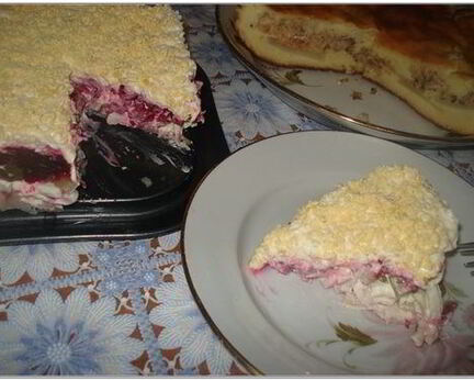 Салат Кальмары под шубой