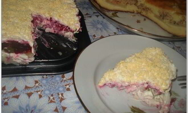 Салат Кальмары под шубой