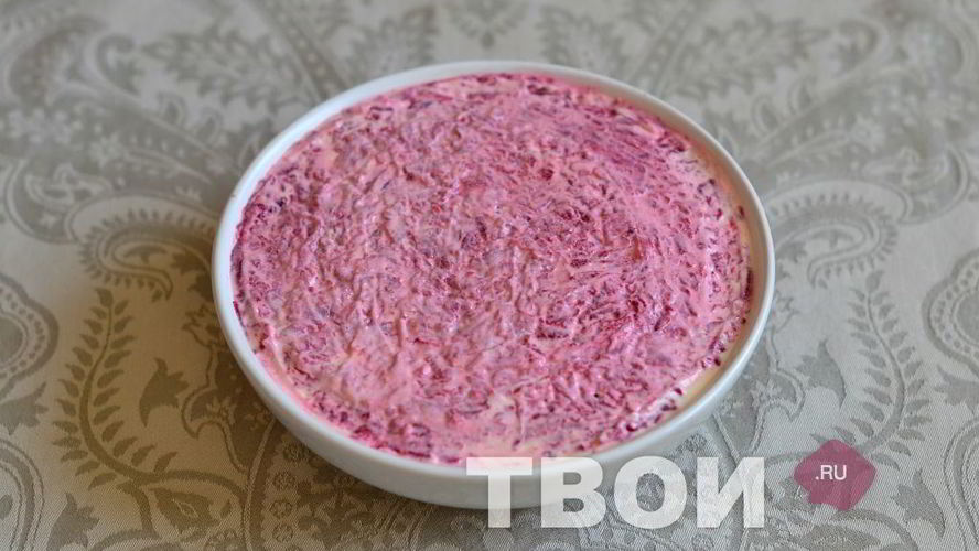 Рецепт салата мясо под шубой