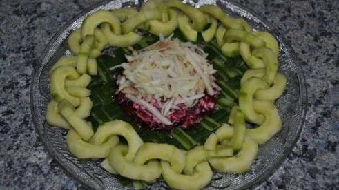 салат сельдь под шубой с яблоком